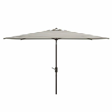 SAFAVIEH 6.5 x 10 in. Iris Rectangle Umbrella Grey & White PAT8304D